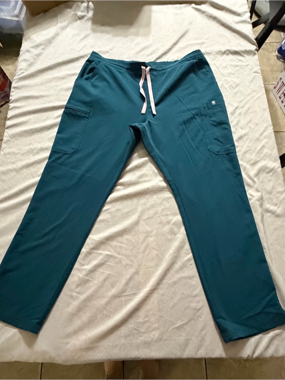 FIGS Technical Collection Women’s XL Scrub Pants Deep Teal Straight Leg
